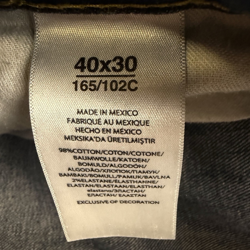 Polo Ralph Lauren Varick Slim Straight Jeans Pants Mens 40x30 Blue Denim Casual - Picture 13 of 14